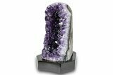 Grape Jelly Amethyst Crystals With Wood Base - Uruguay #275625-1